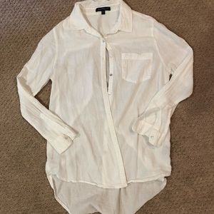 White button down blouse